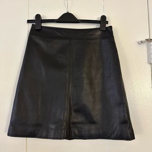 Faux leather skirt